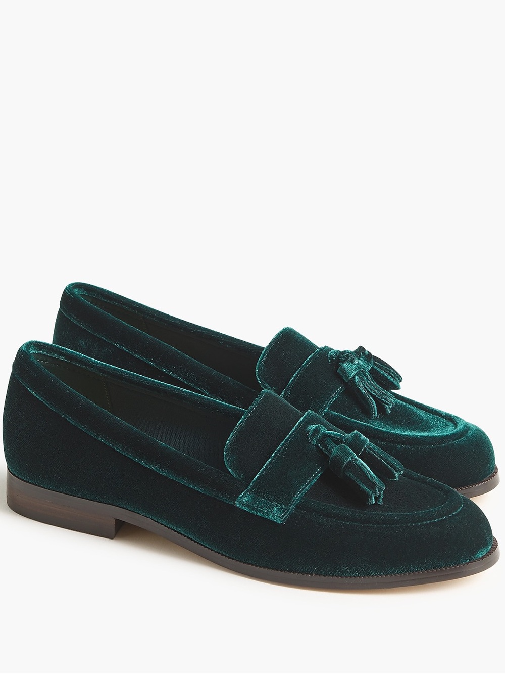 J Crew Velvet tassel low-heeled loafers CO232